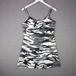 Charlote Russe Camo Tank Top Paper Tag Vintage Y2K Made in USA